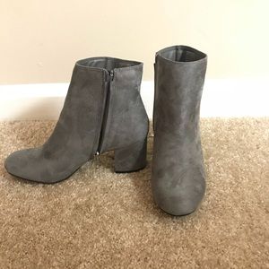 Grey Suede Booties